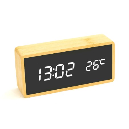Reloj q connect sobremesa digital con temperatura 150x45x70mm