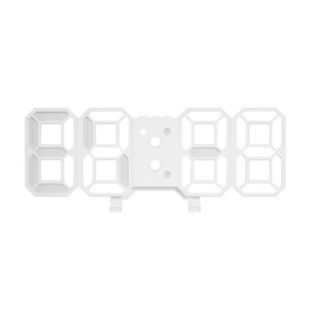 Reloj q connect de pared digital con temperatura 3 alarmas control de sonido 220x40x87 mm