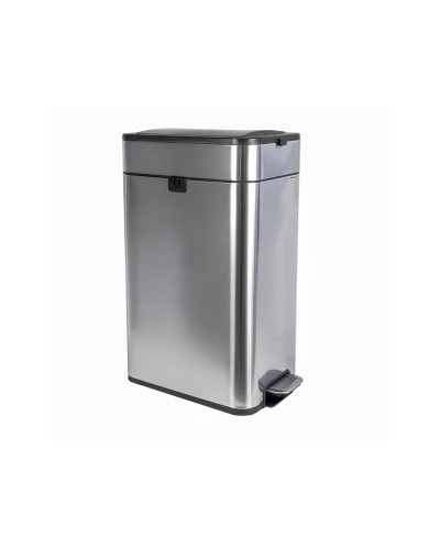 Papelera metalica maul wing acero inoxidable con tapa mariposa 40 litros