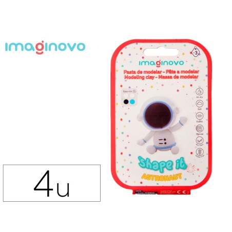 Pasta para modelar imaginovo de secado al aire set de colores surtidos con instrucciones astronauta