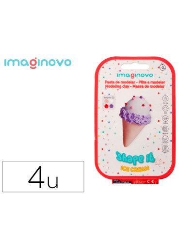 Pasta para modelar imaginovo de secado al aire set de colores surtidos con instrucciones helado