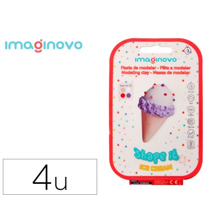 Pasta para modelar imaginovo de secado al aire set de colores surtidos con instrucciones helado