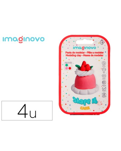 Pasta para modelar imaginovo de secado al aire set de colores surtidos con instrucciones tarta de fresa