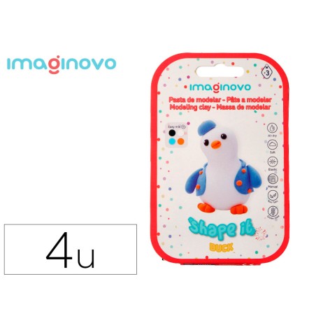 Pasta para modelar imaginovo de secado al aire set de colores surtidos con instrucciones pinguino