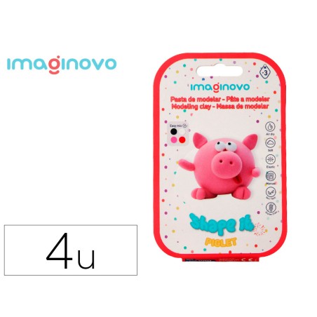 Pasta para modelar imaginovo de secado al aire set de colores surtidos con instrucciones cerdito