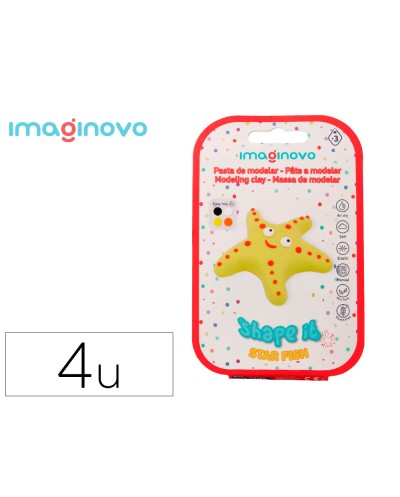 Pasta para modelar imaginovo de secado al aire set de colores surtidos con instrucciones estrella de mar