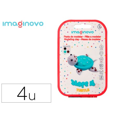 Pasta para modelar imaginovo de secado al aire set de colores surtidos con instrucciones tortuga