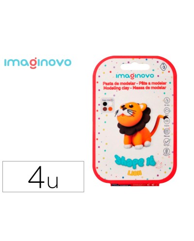 Pasta para modelar imaginovo de secado al aire set de colores surtidos con instrucciones leon