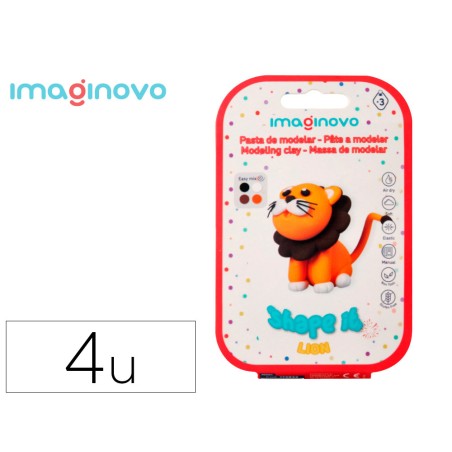 Pasta para modelar imaginovo de secado al aire set de colores surtidos con instrucciones leon