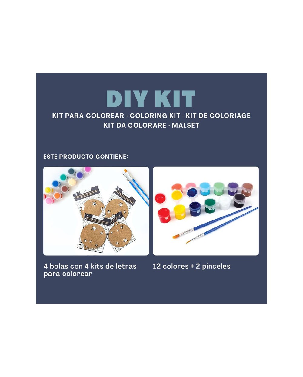 Kit para colorear vintiun christmas balls
