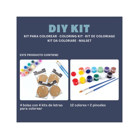 Kit para colorear vintiun christmas balls
