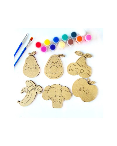 Kit para colorear vintiun fruits and vegetables