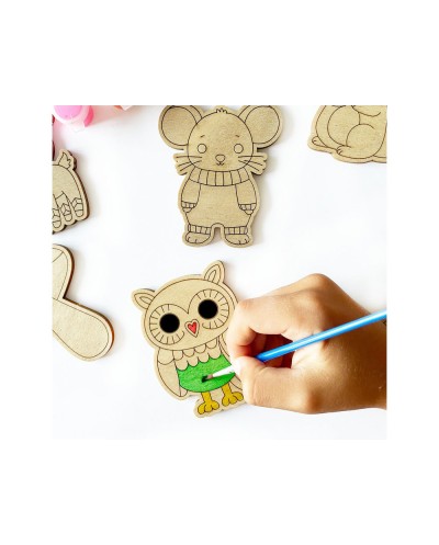 Kit para colorear vintiun forest animals