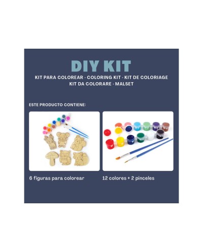 Kit para colorear vintiun forest animals