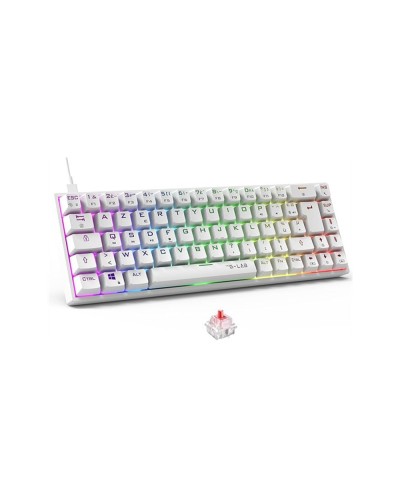 Teclado gaming the g lab keyz titan w sp con cable blanco