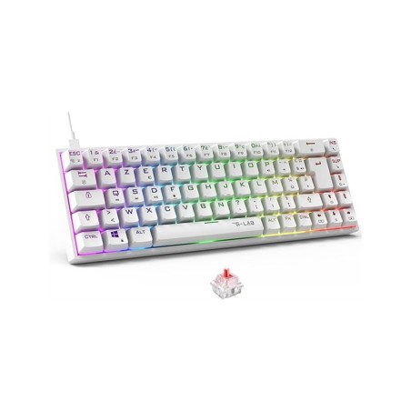 Teclado gaming the g lab keyz titan w sp con cable blanco