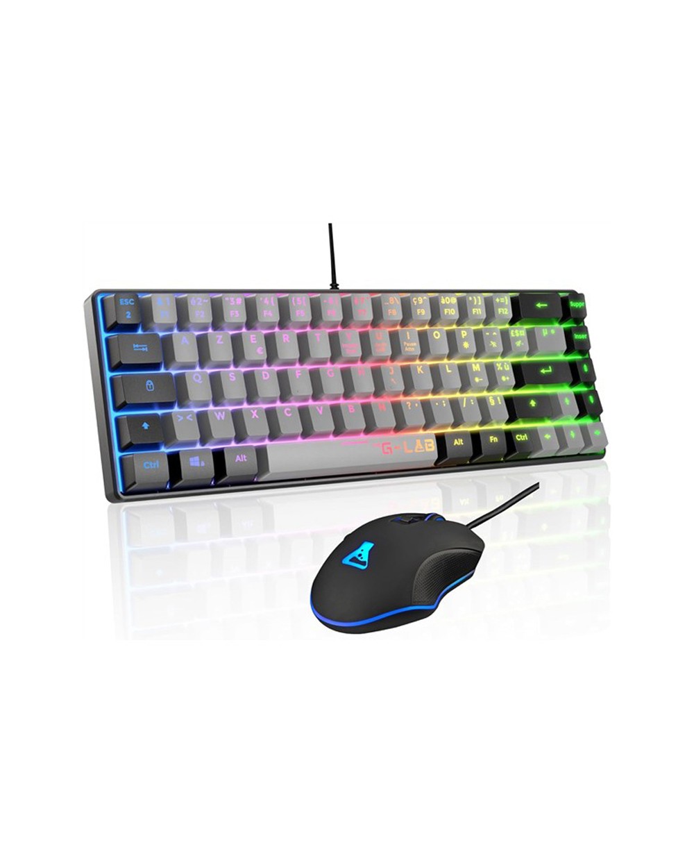 Set teclado raton gaming the g lab combo hydro grb sp 2 en 1