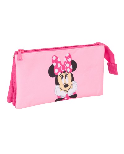 Bolso escolar portatodo safta triple minnie mouse 120x220x30 mm