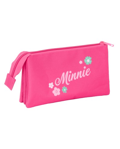 Bolso escolar portatodo safta triple minnie mouse 120x220x30 mm