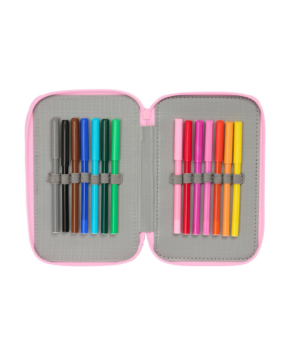 Plumier escolar safta triple 37 piezas stitch 195x125x55 mm