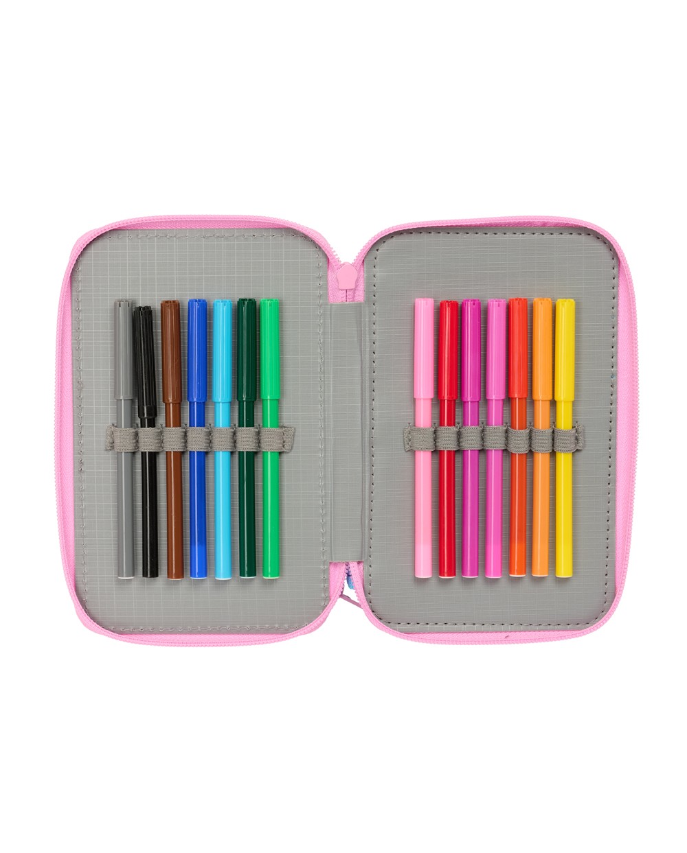 Plumier escolar safta triple 37 piezas stitch 195x125x55 mm