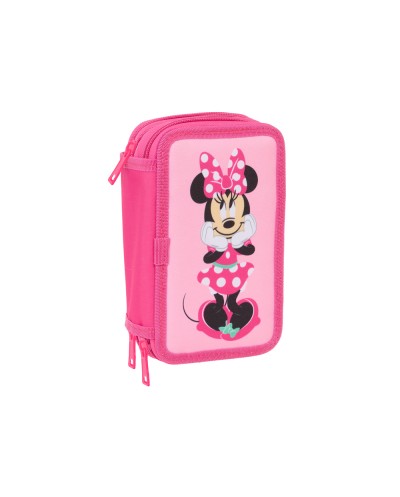Plumier escolar safta triple 37 piezas minnie mouse 195x125x55 mm