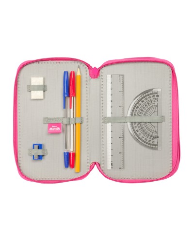 Plumier escolar safta triple 37 piezas minnie mouse 195x125x55 mm