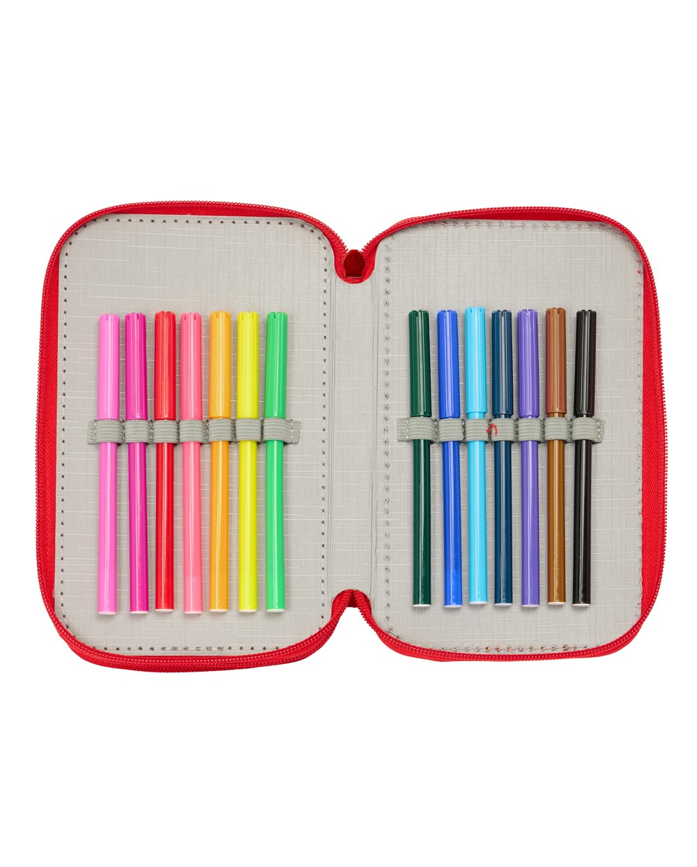 Plumier escolar safta triple 37 piezas mickey mouse 195x125x55 mm