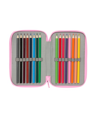 Plumier escolar safta triple 37 piezas frozen 195x125x55 mm