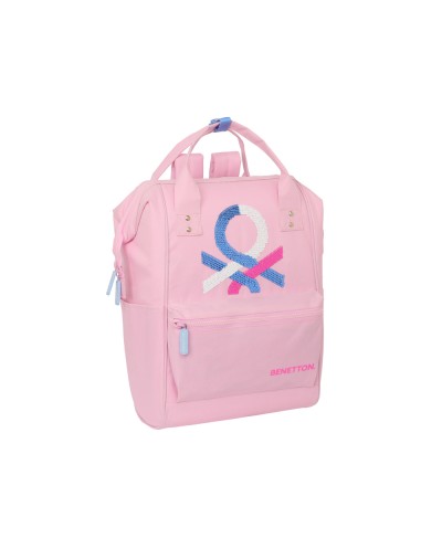 Mochila safta con asas para portatil 13 benetton pink 190x270x400 mm