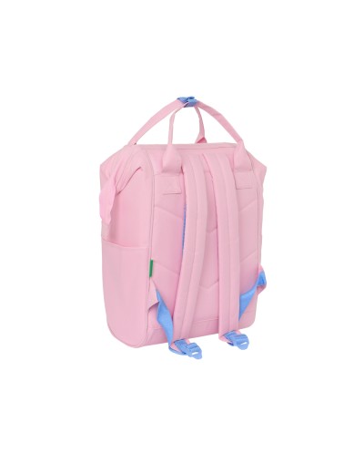Mochila safta con asas para portatil 13 benetton pink 190x270x400 mm