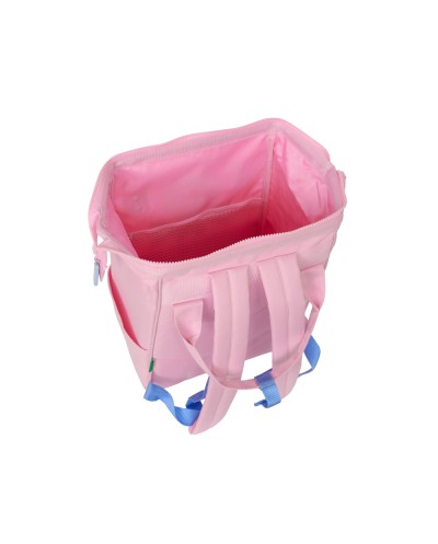 Mochila safta con asas para portatil 13 benetton pink 190x270x400 mm