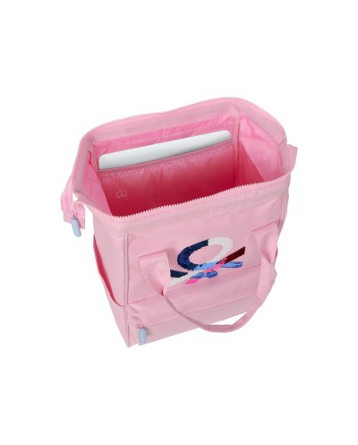 Mochila safta con asas para portatil 13 benetton pink 190x270x400 mm