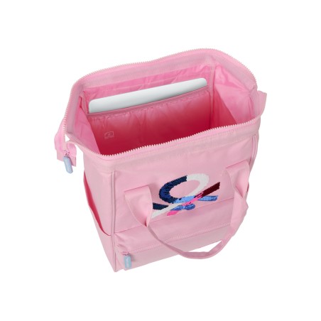 Mochila safta con asas para portatil 13 benetton pink 190x270x400 mm