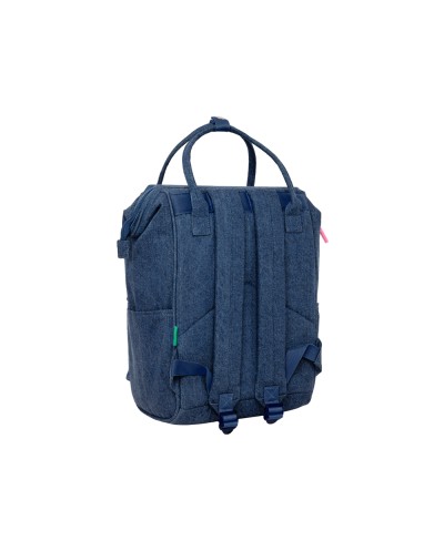Mochila safta con asas para portatil 13 benetton denim 190x270x400 mm