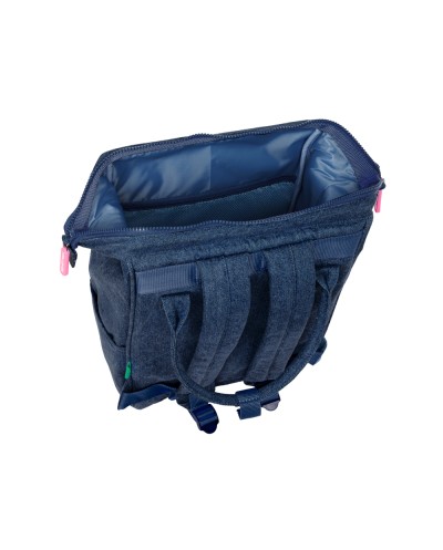 Mochila safta con asas para portatil 13 benetton denim 190x270x400 mm