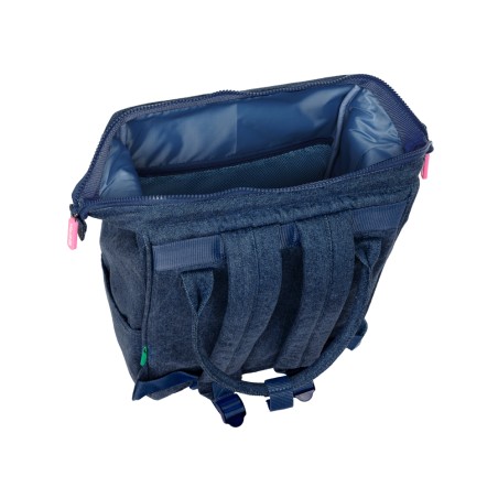Mochila safta con asas para portatil 13 benetton denim 190x270x400 mm