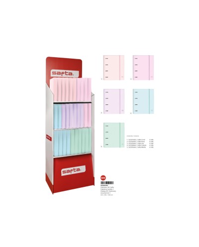 Expositor safta papeleria surtido stationery 1900x600x380 mm