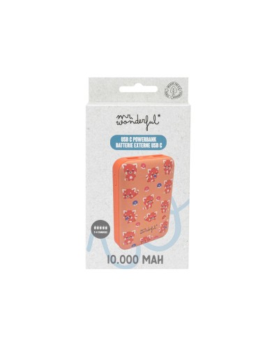 Bateria externa wondee mr wonderful 10000 mah panda rojo