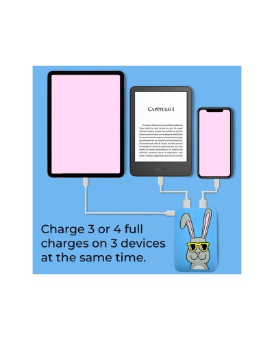 Bateria externa wondee mr wonderful 10000 mah conejo gafas sol