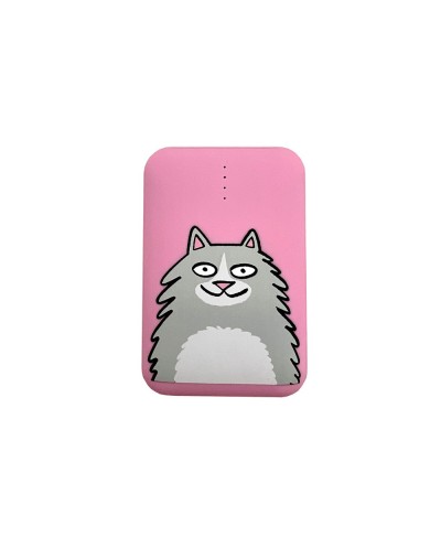 Bateria externa wondee mr wonderful 10000 mah gato rosa