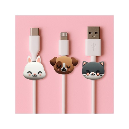 Protectores de cable wondee mr wonderful pets pack de 3 unidades
