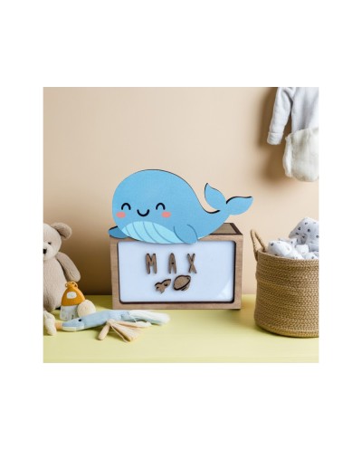 Lampara wondee vintiun personalizable ballena