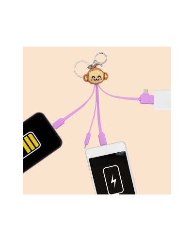 Cable de carga multiconector wondee mr wonderful mono 3 en 1