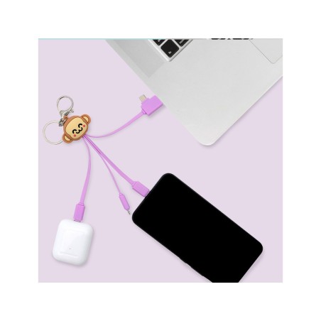 Cable de carga multiconector wondee mr wonderful mono 3 en 1