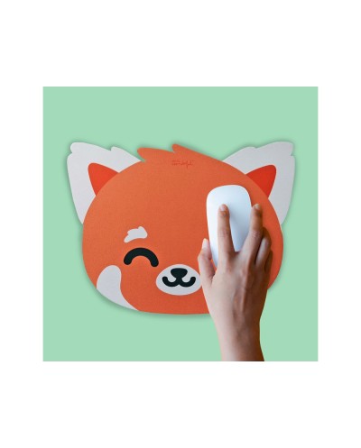 Alfombrilla para raton wondee mr wonderful forma panda rojo