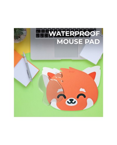 Alfombrilla para raton wondee mr wonderful forma panda rojo