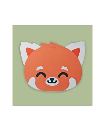 Alfombrilla para raton wondee mr wonderful forma panda rojo