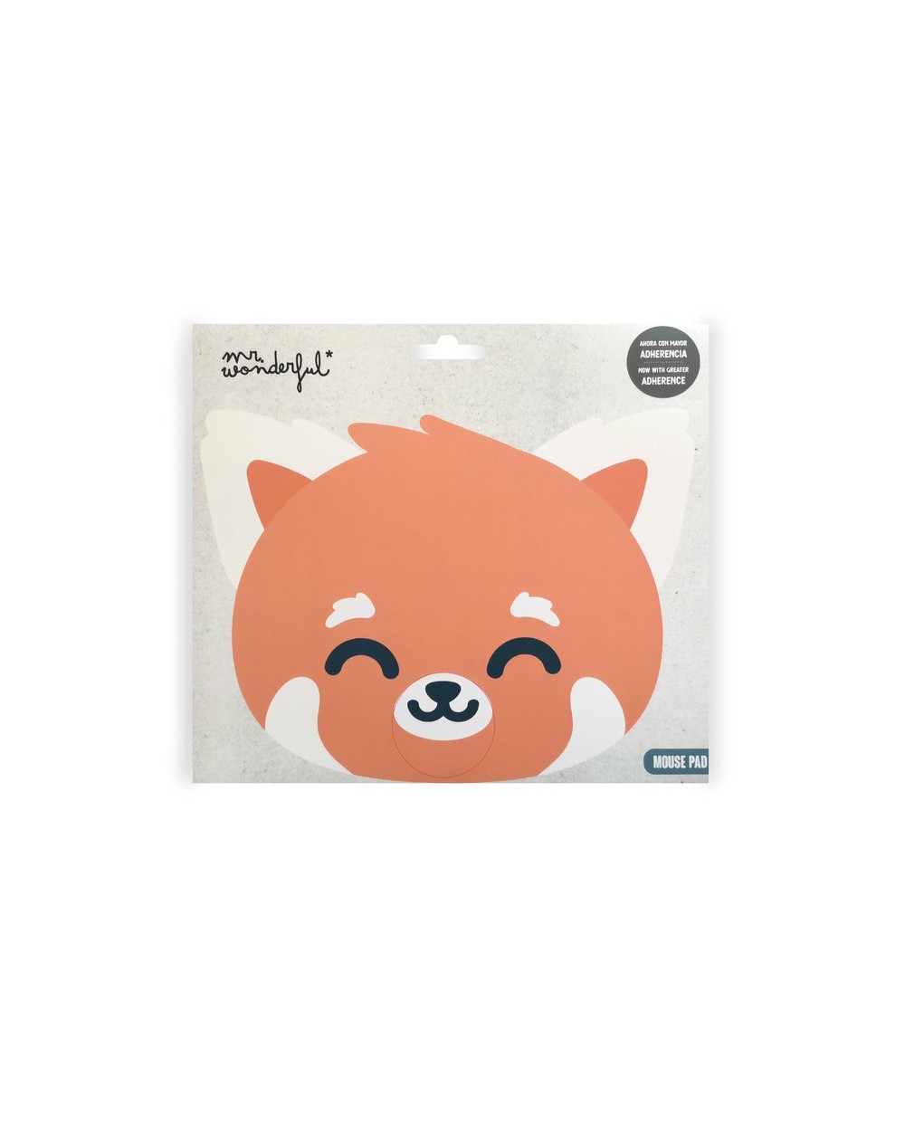 Alfombrilla para raton wondee mr wonderful forma panda rojo