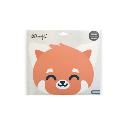 Alfombrilla para raton wondee mr wonderful forma panda rojo